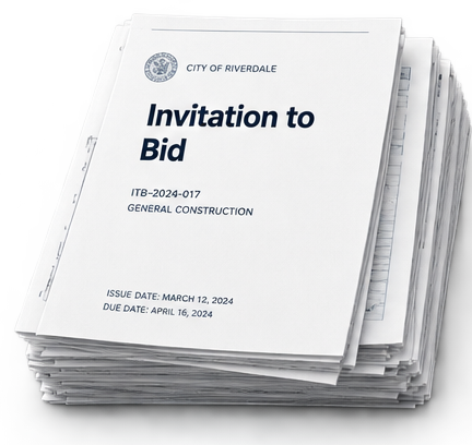 50-page construction bid packet