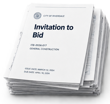50-page construction bid packet