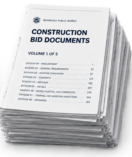 200-page construction bid packet