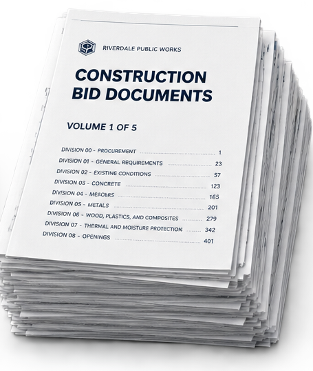 200-page construction bid packet
